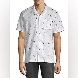 Michael Bastian Pina Colada Button Down Shirt Size Large